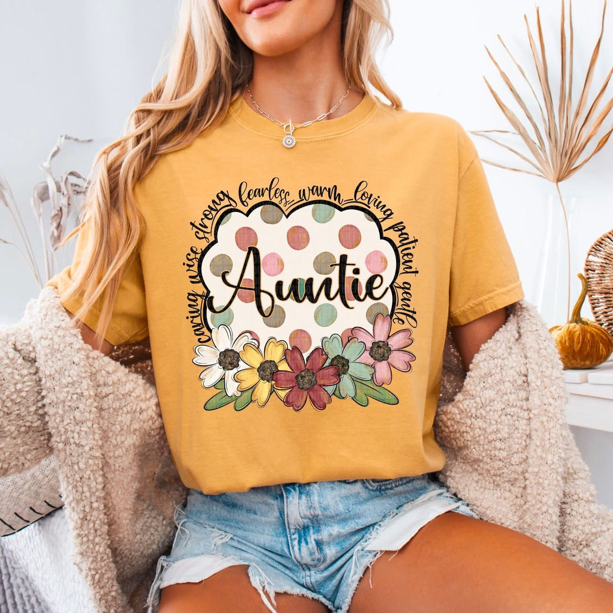 Flower & Polka Dot Names tee/sweatshirt