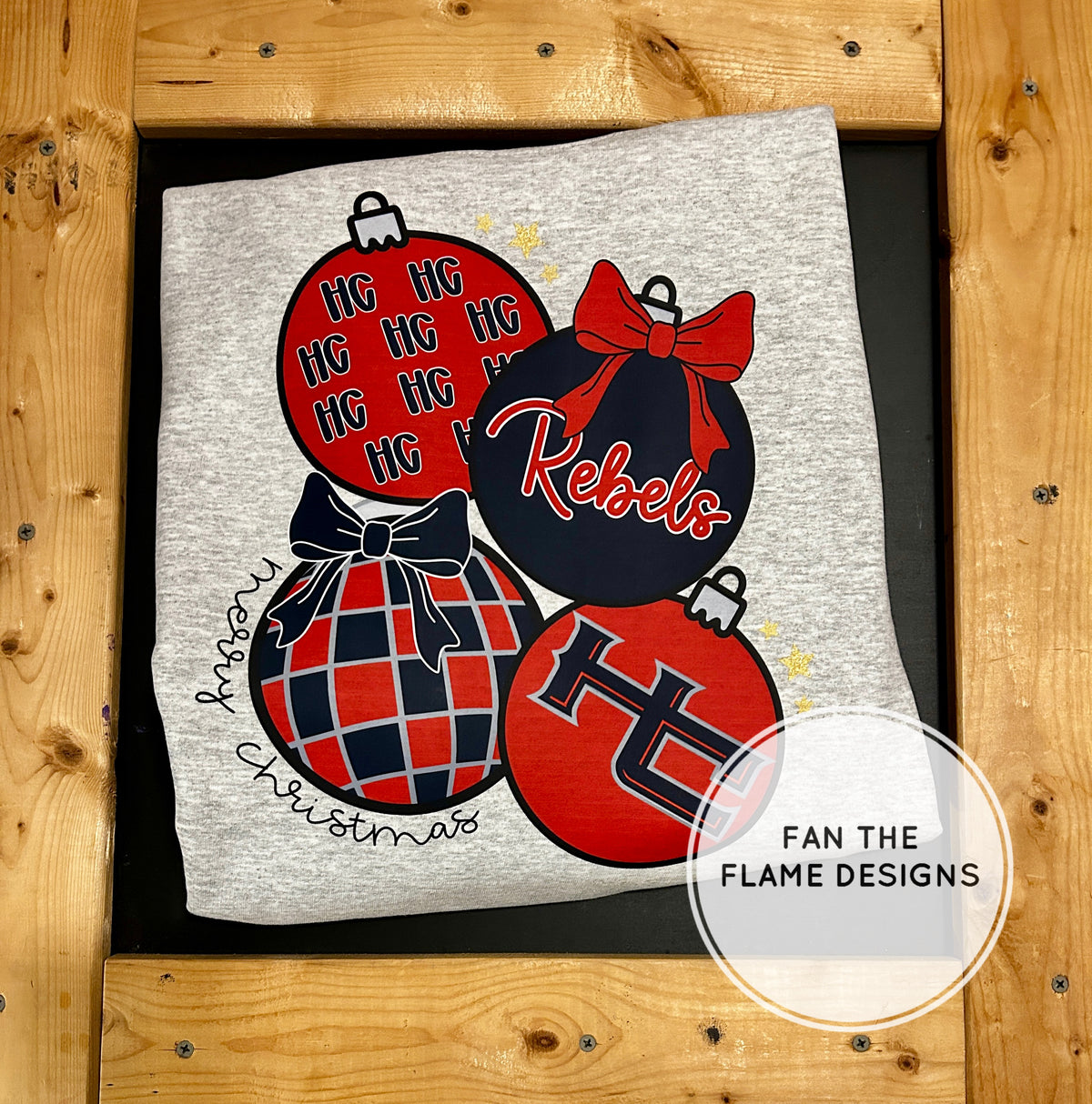 HC Retro Football Christmas Ornaments Tee/Sweatshirt
