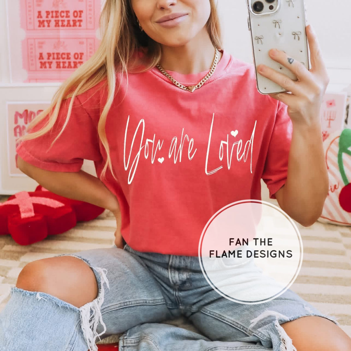 Sketched Script Heart Short/Long/Sweatshirt