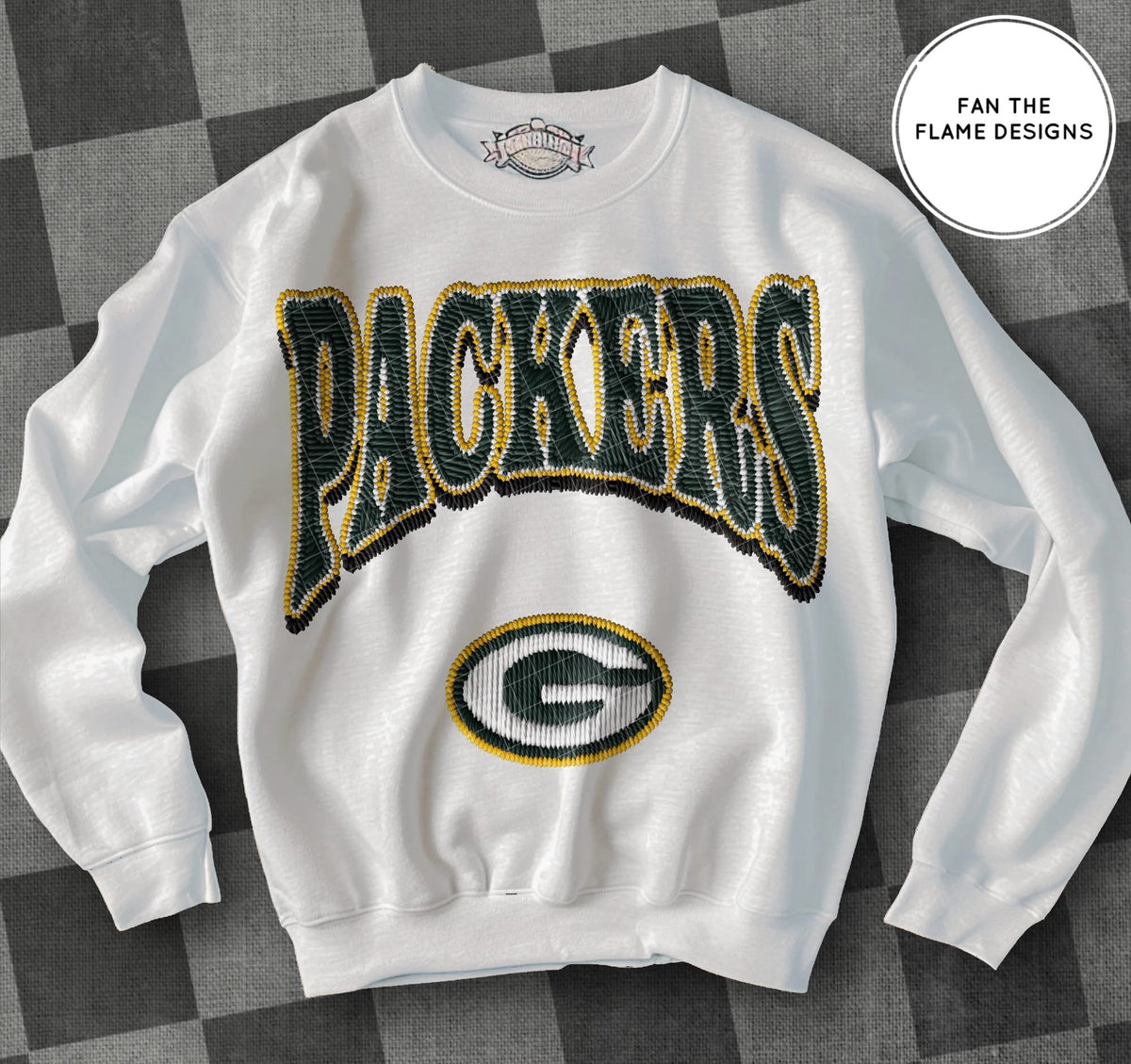 Faux Patch Football Team tee/sweatshirt