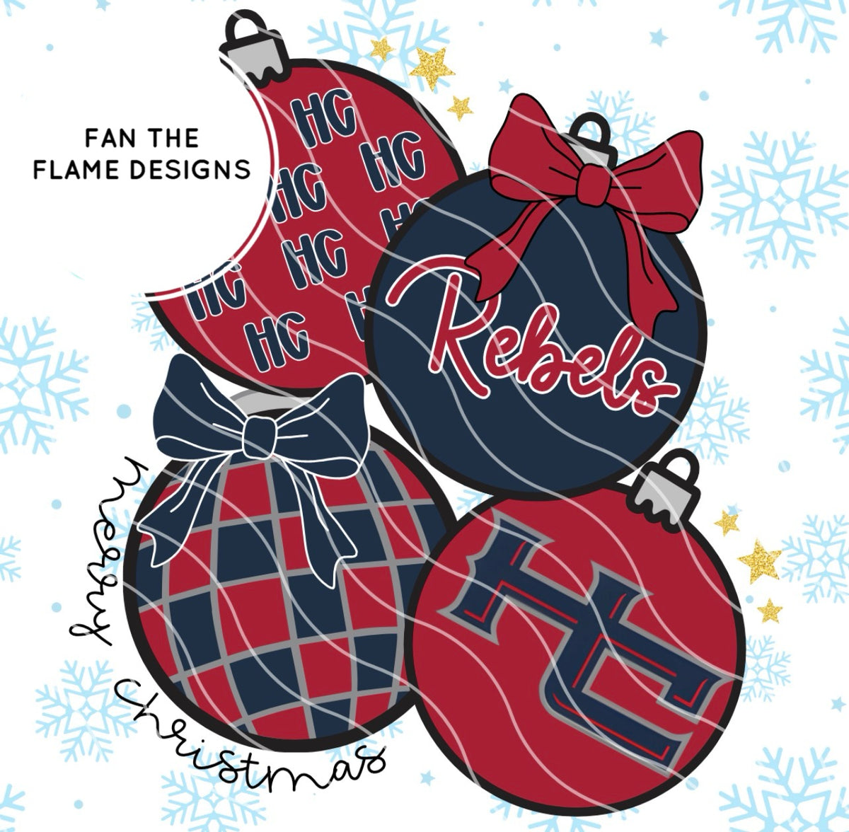 HC Retro Football Christmas Ornaments Tee/Sweatshirt