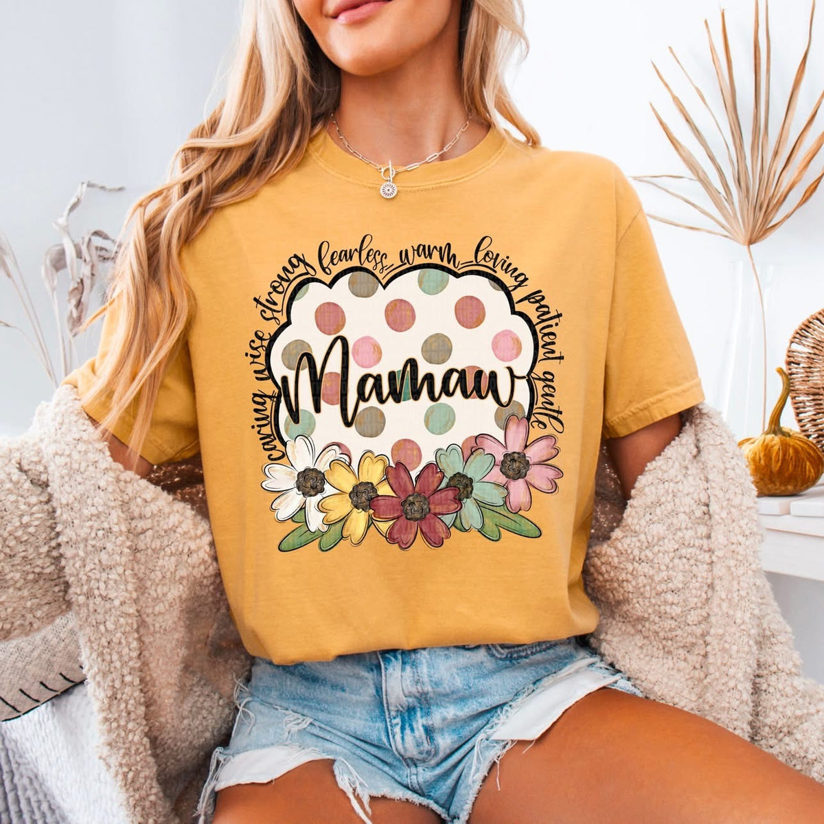 Flower & Polka Dot Names tee/sweatshirt