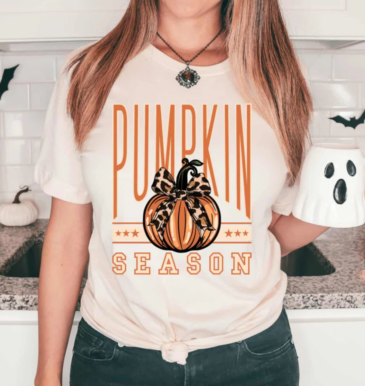 Pumpkin season orange font Tee/Sweatshirt