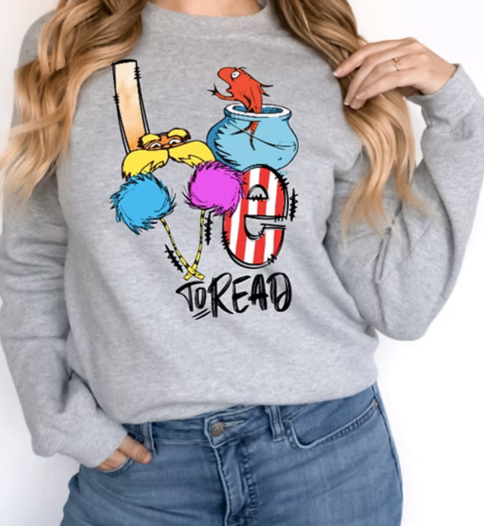Love to Read tee/sweatshirt