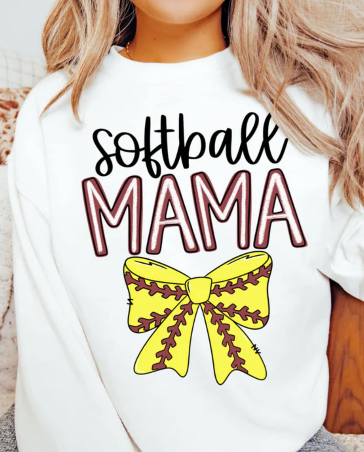 Sports Mama with Bow tee/sweatshirt