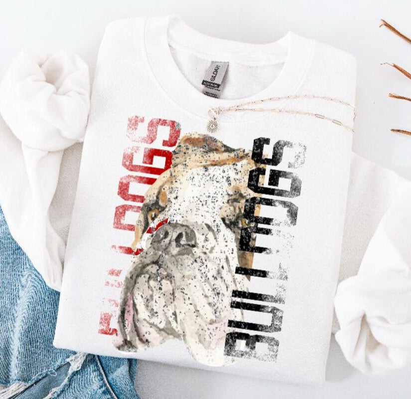 Vintage Bulldog Tee/Sweatshirt