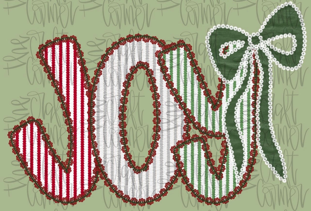 Joy Seersucker with bow Tee/Sweatshirt