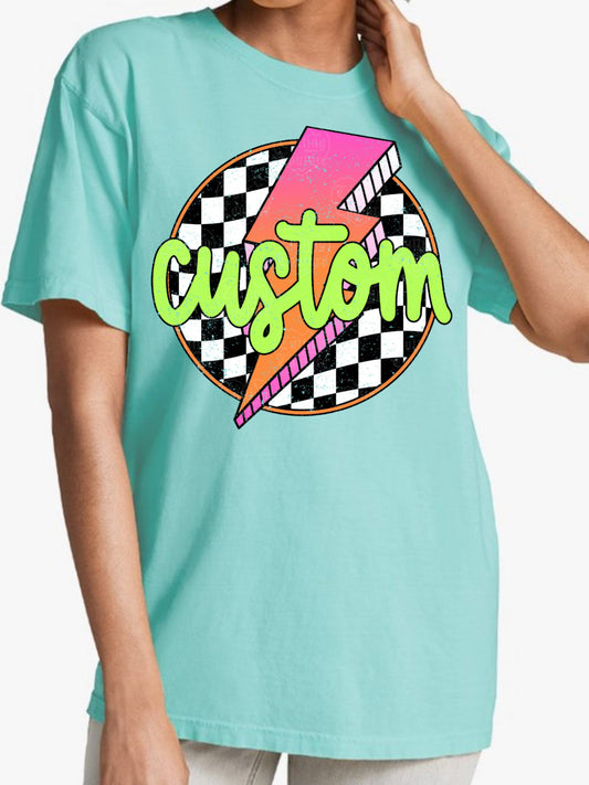 Team Checkered Circle Tee/Sweatshirt
