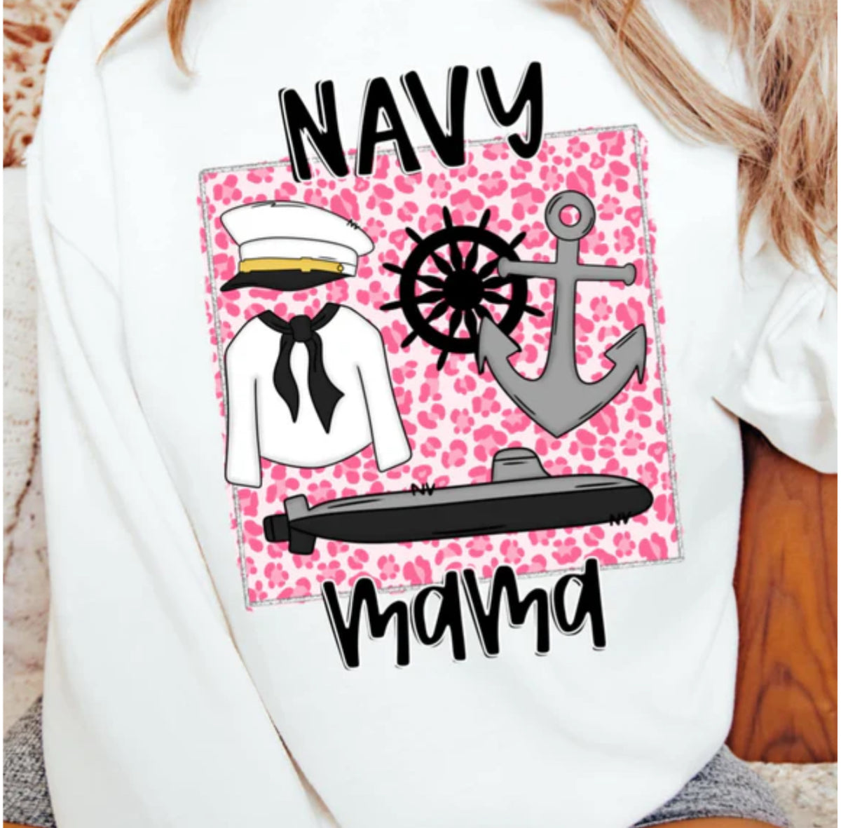Coast Guard/Air Force/Marine/Navy Mama tee/sweatshirt