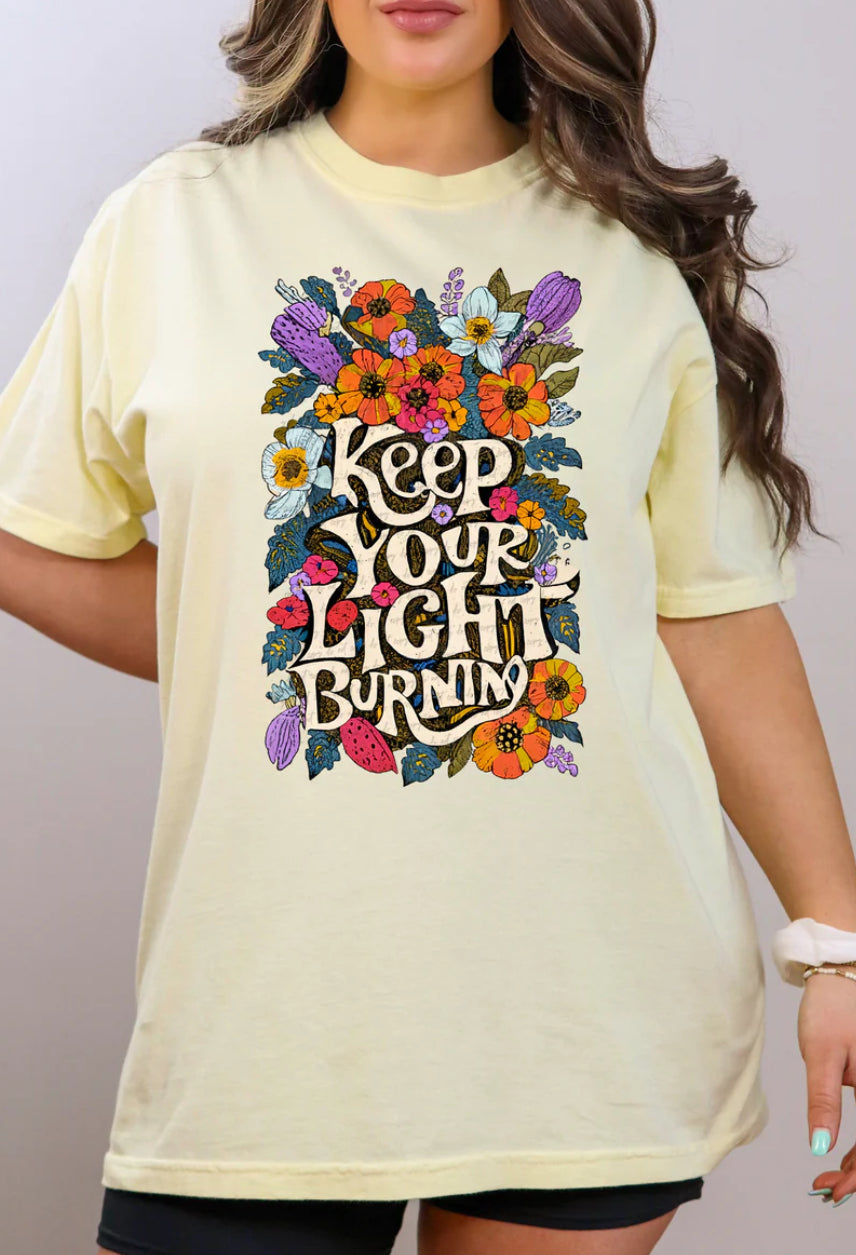 Keep Your Light Burning Floral tee/sweatshirt