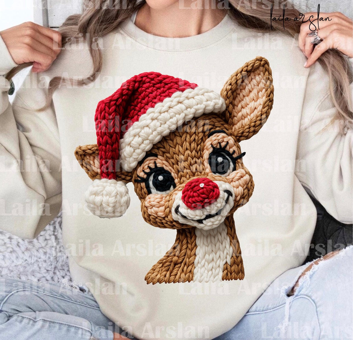 Christmas Reindeer Crochet Tee/Sweatshirt