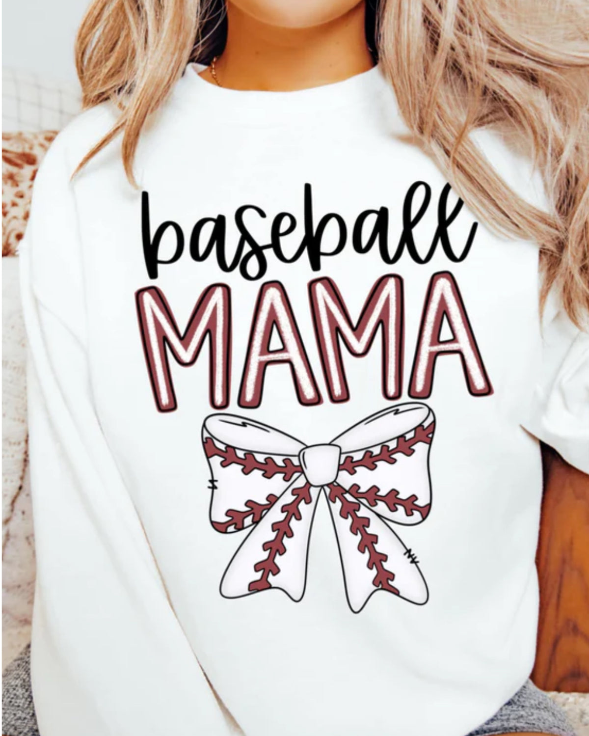 Sports Mama with Bow tee/sweatshirt