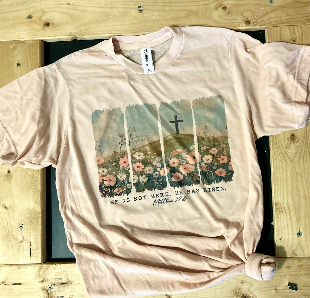 He has Risen watercolor tee