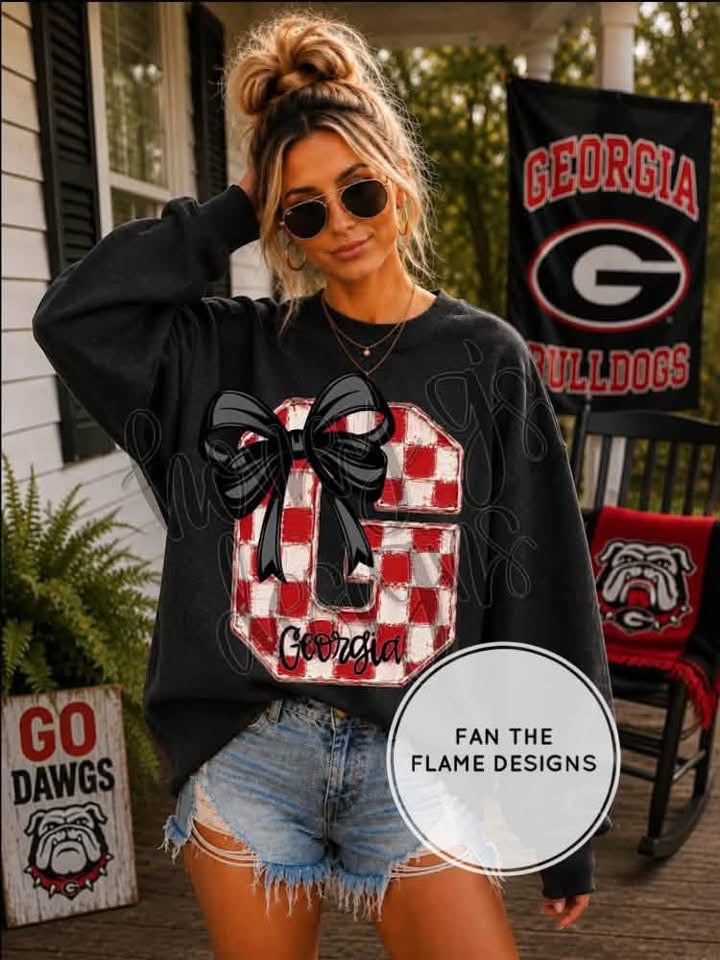 Georgia Checkerboard with Bow