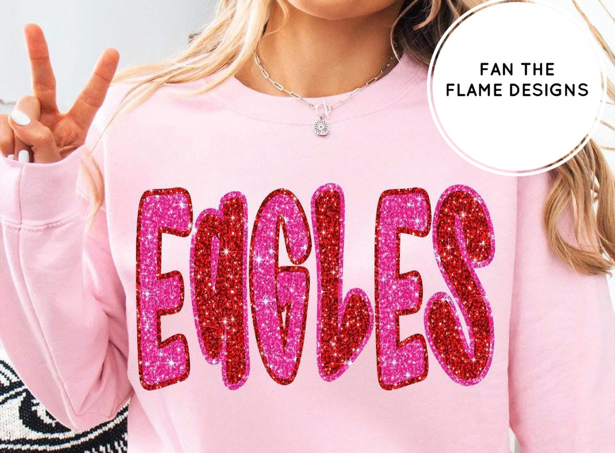 Glitter Valentine Eagles Short/Long/Sweatshirt