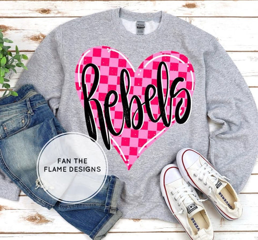 Rebels Checkered Heart Short/Long/Sweatshirt