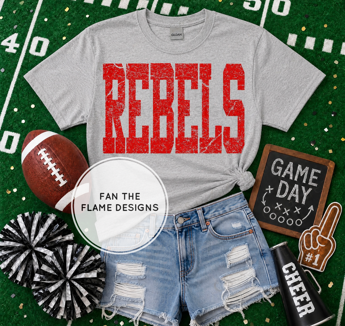 Red Distressed Rebels