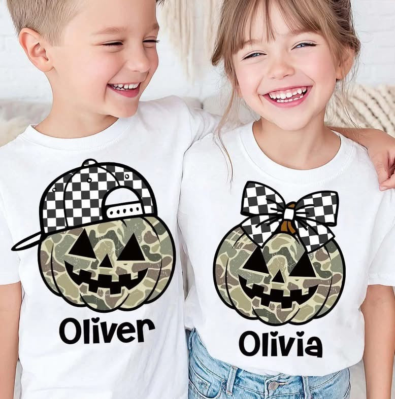 Personalized Camo pumpkins Tee/Sweatshirt