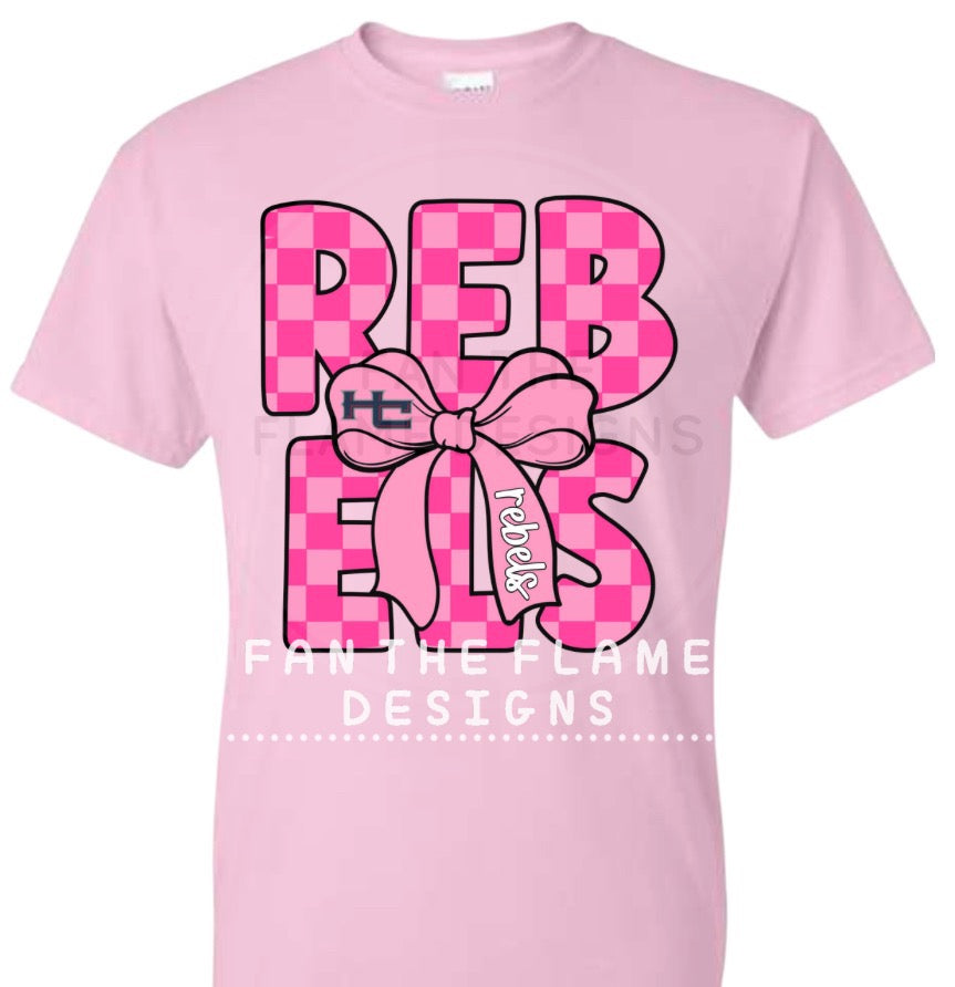 HC Checkered Rebels Pink Out DTF Print