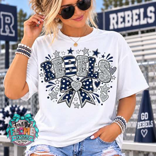 Sparkly Rebels with bow