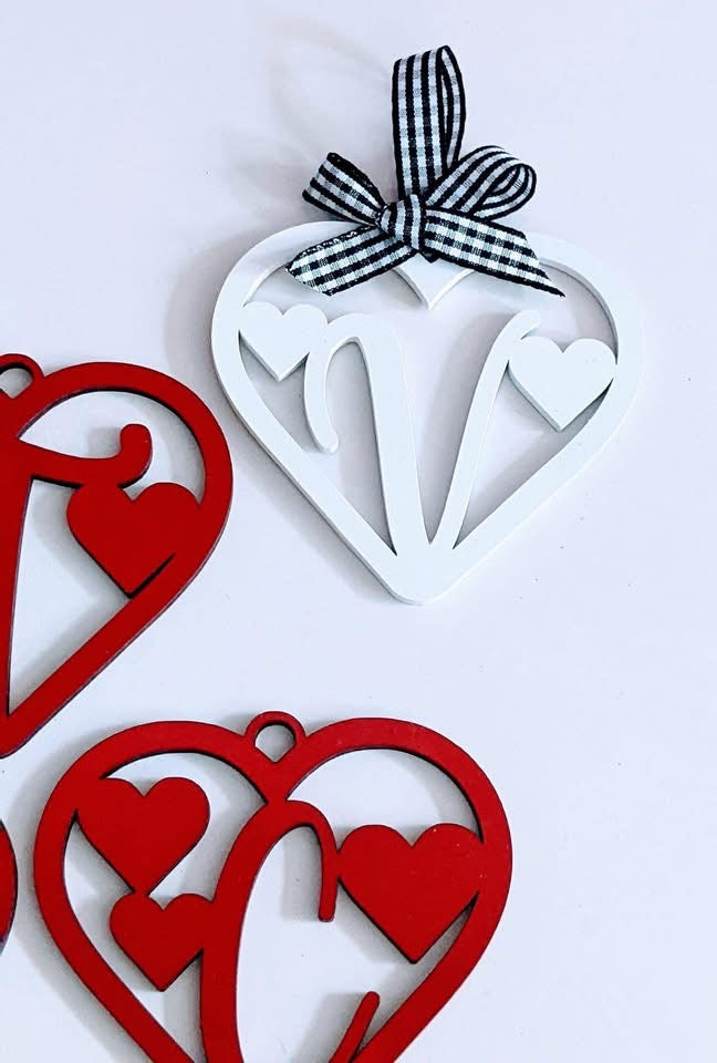 Valentine Initial Car Charm