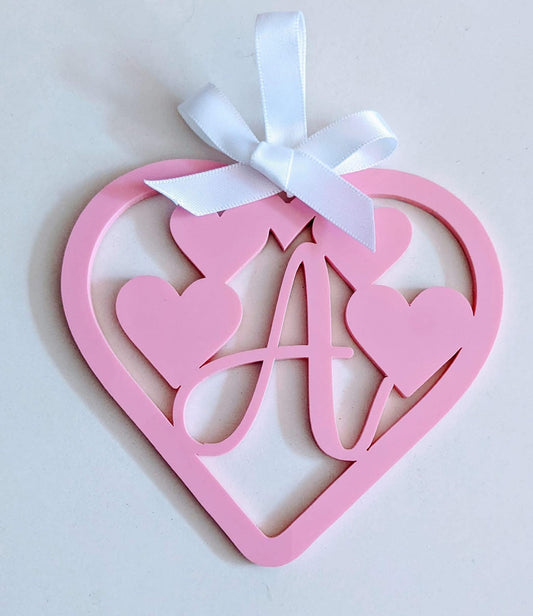 Valentine Initial Car Charm