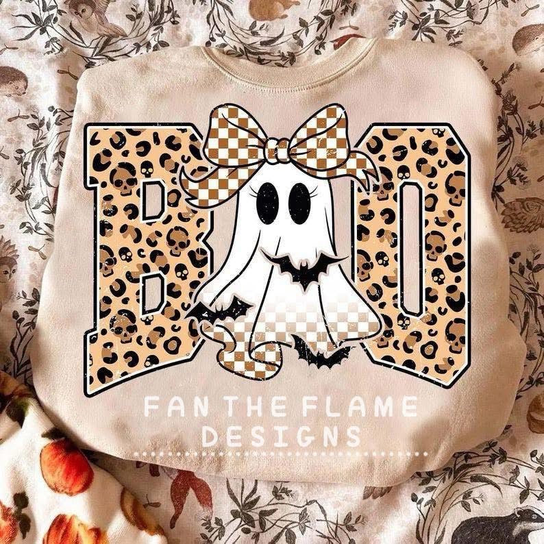 Leopard Boo with ghost Tee/Sweatshirt