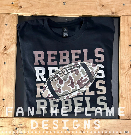 HC Rebels Camo Stacked Tee/Sweatshirt