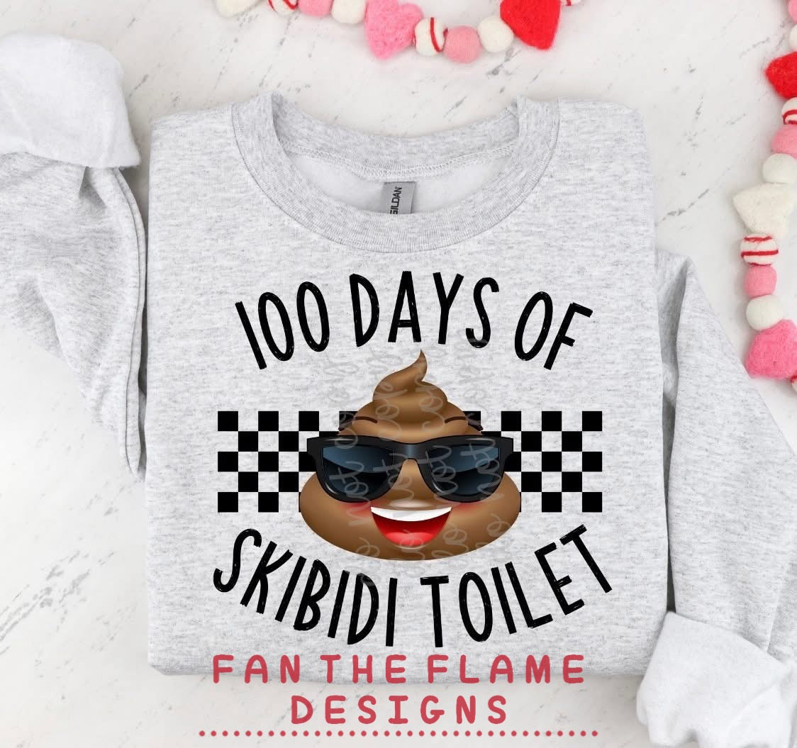 100 Days Of Skibidi Toliet tee/sweatshirt