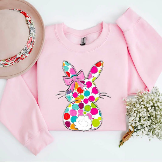 Dotted Easter Bunny tee/sweatshirt