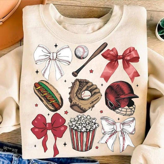 Baseball collage tee/sweatshirt