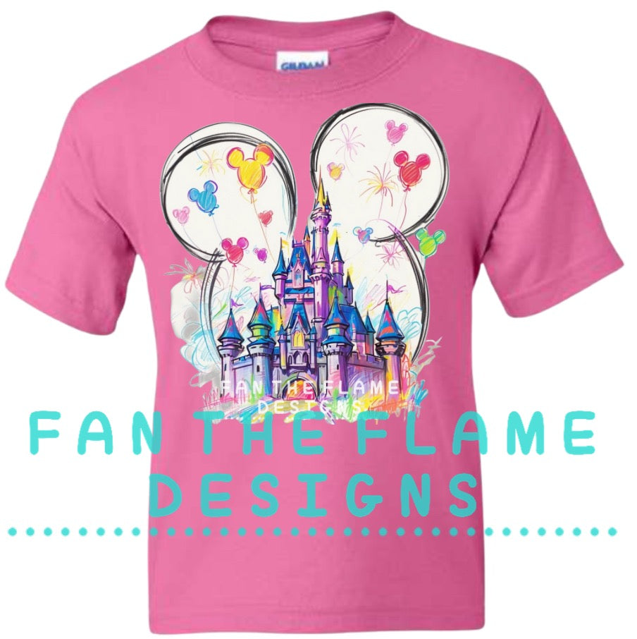 Watercolor Magic Kingdom Tee/Sweatshirt