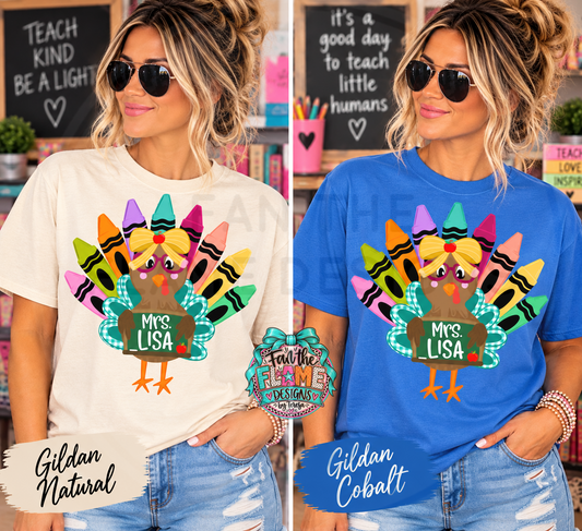 Teacher Turkey with name plate