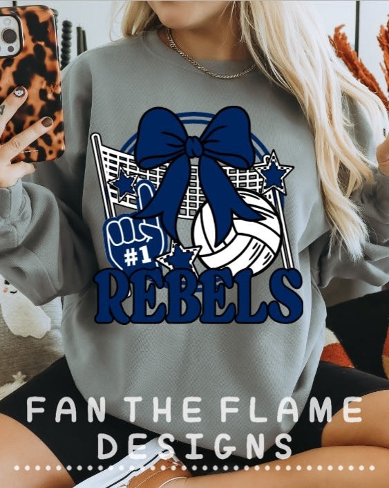 Volleyball with mascot tee/sweatshirt