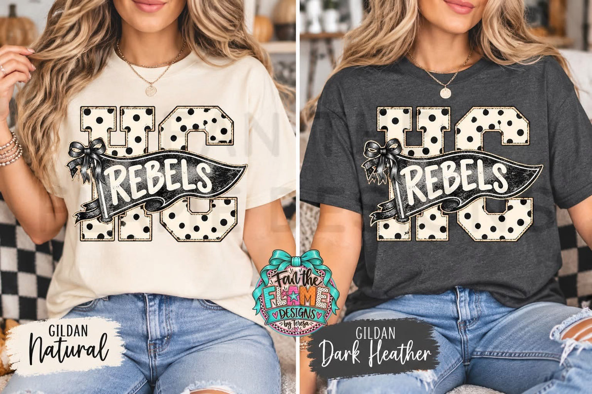 Polka Dot HC with Rebel flag