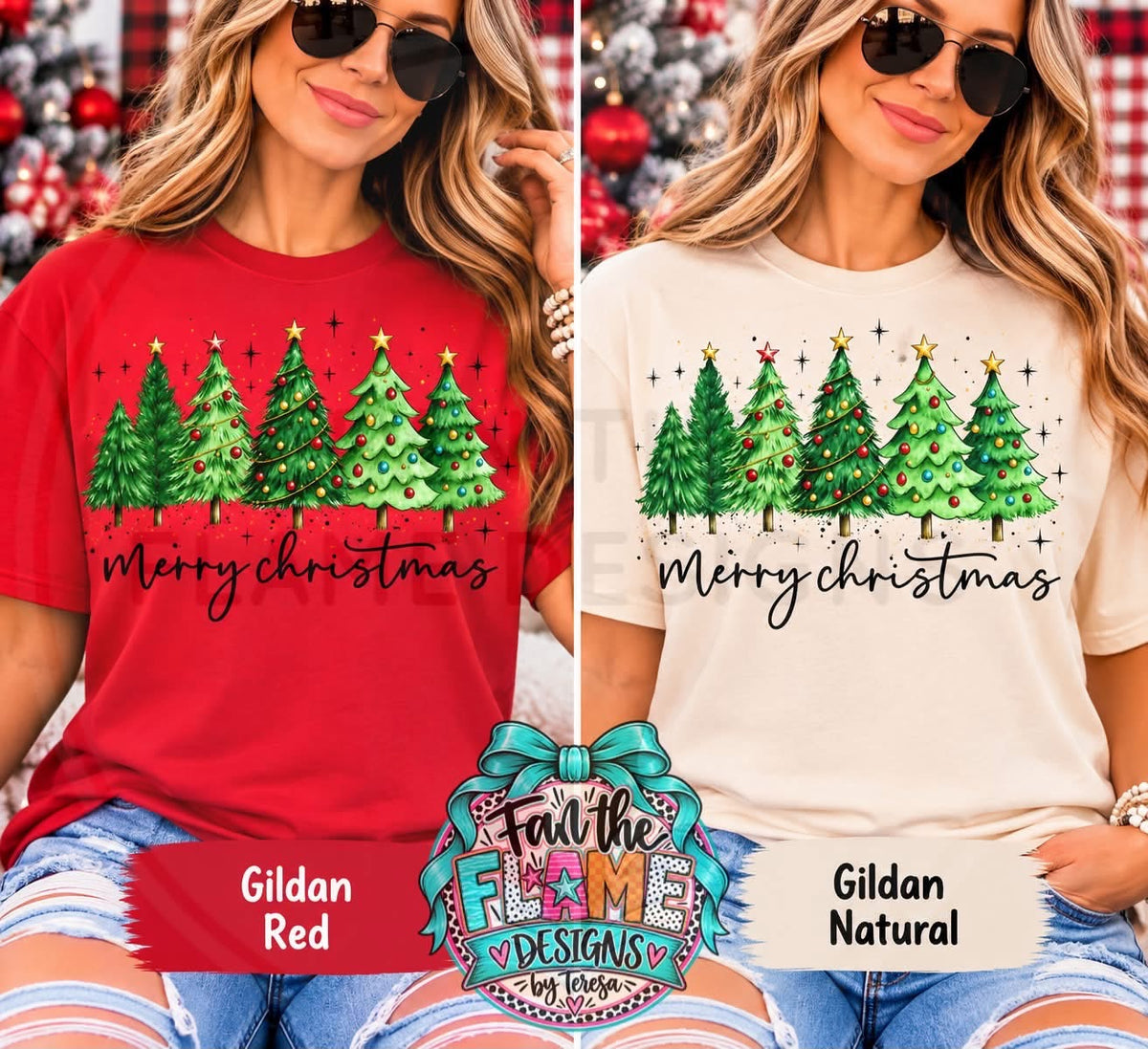 Merry Christmas with trees