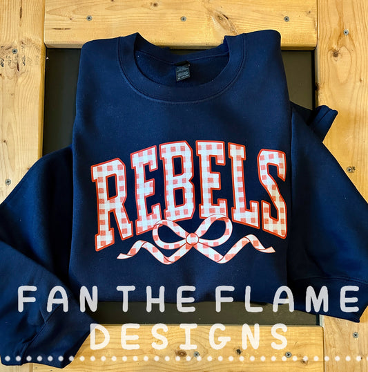 Red Gingham Rebels Tee/Sweatshirt