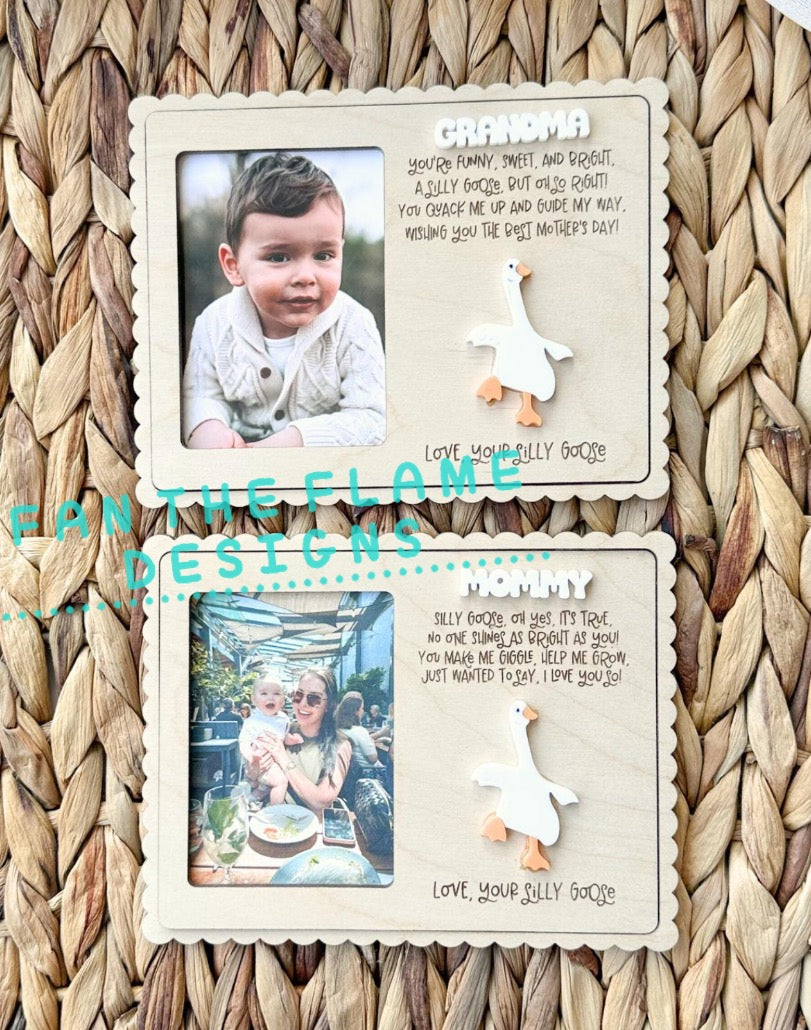 Handmade Silly Goose Photo Frame