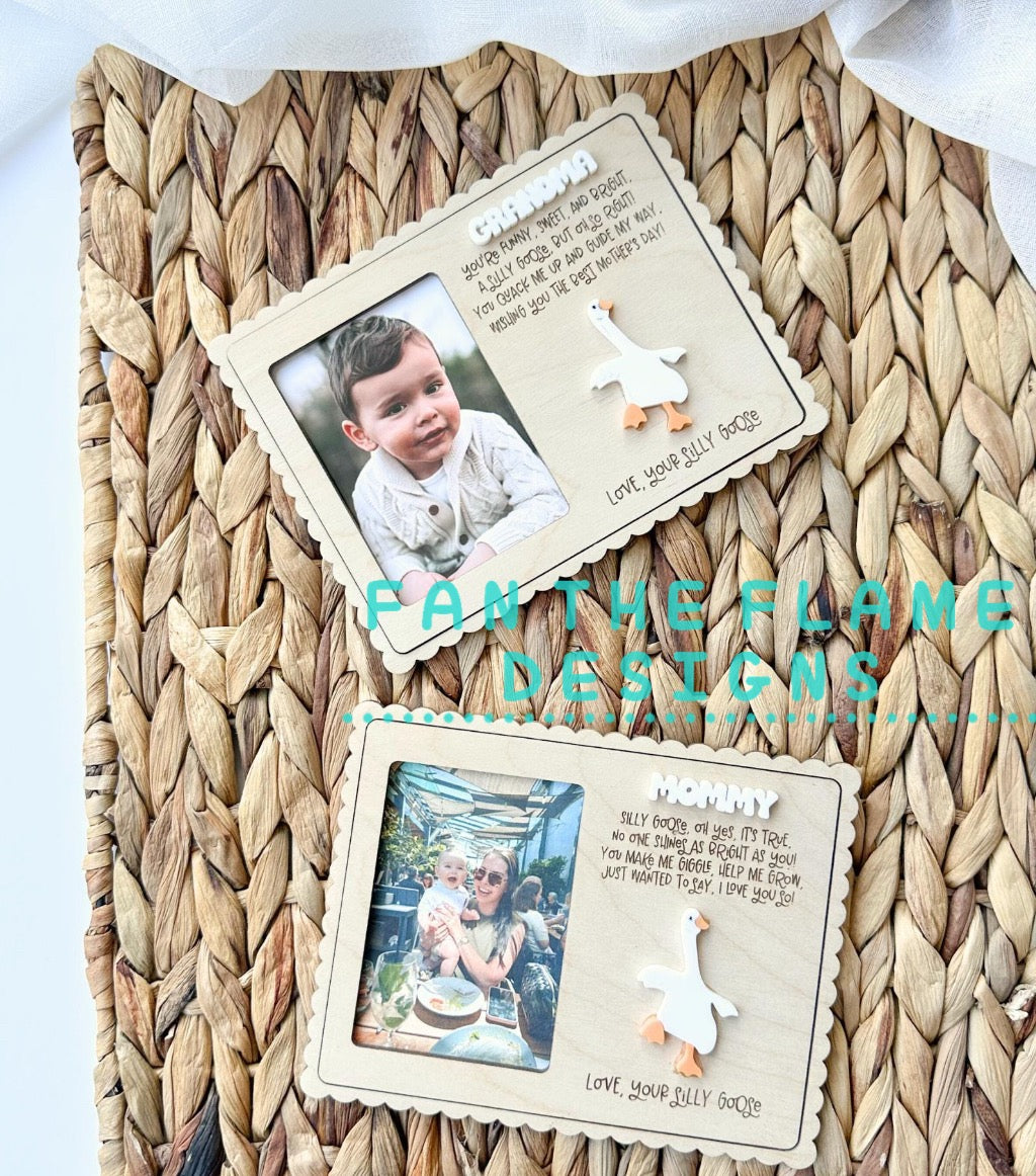 Handmade Silly Goose Photo Frame