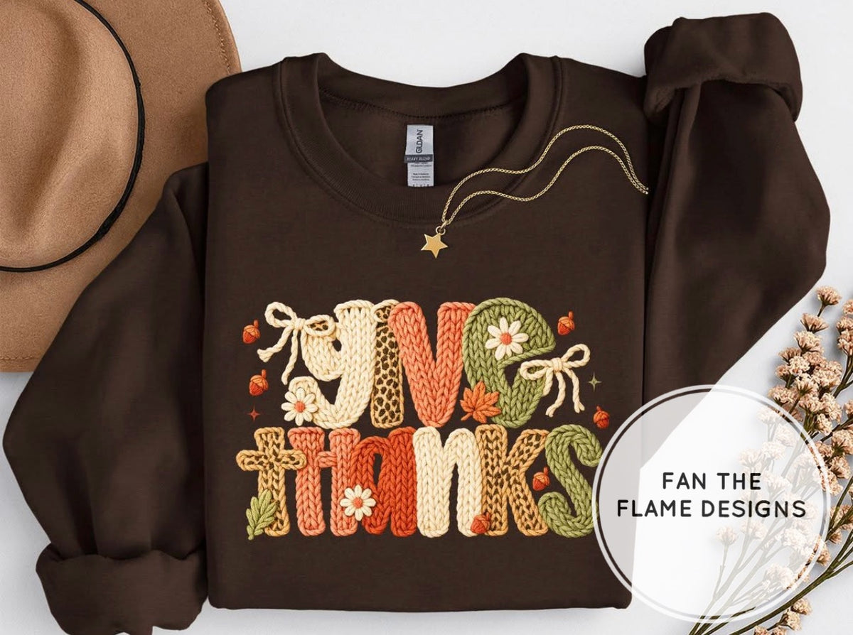 Give thanks yarn Tee/Sweatshirt
