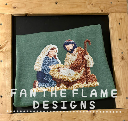 Manger scene realistic yarn Tee/Sweatshirt