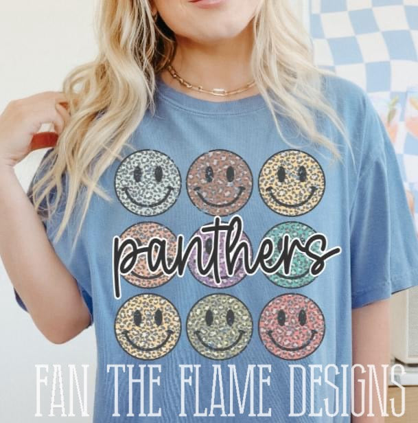 Leopard Stacked Macot Smileys tee/sweatshirt