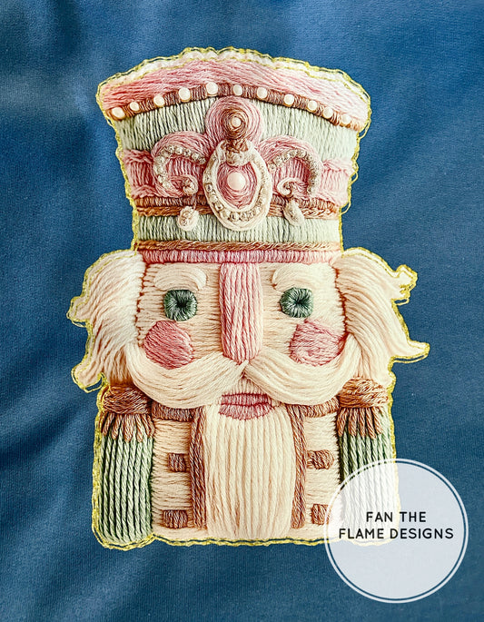 Nutcracker with Faux Yarn Short Sleeve/Sweatshirt