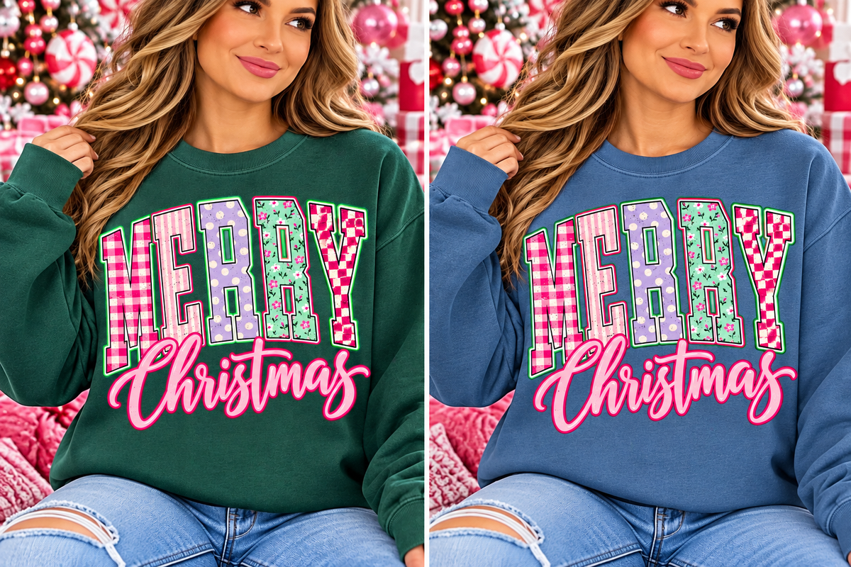 Patterned Merry Christmas