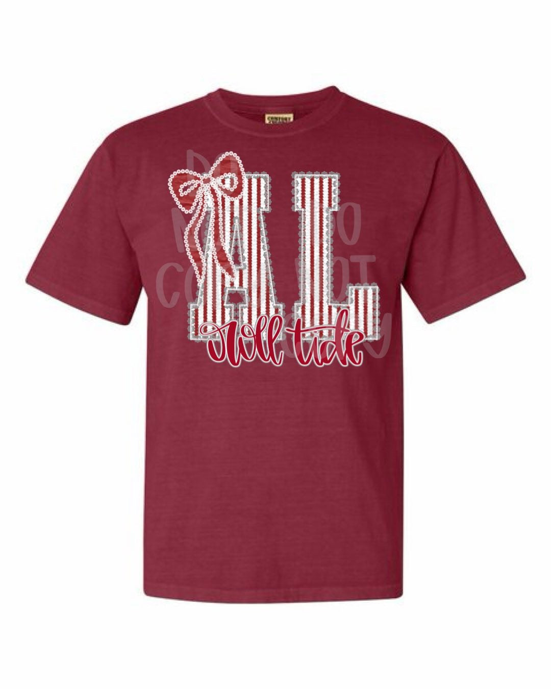 Alabama Pinstripe with bow Short/Long/Sweatshirt