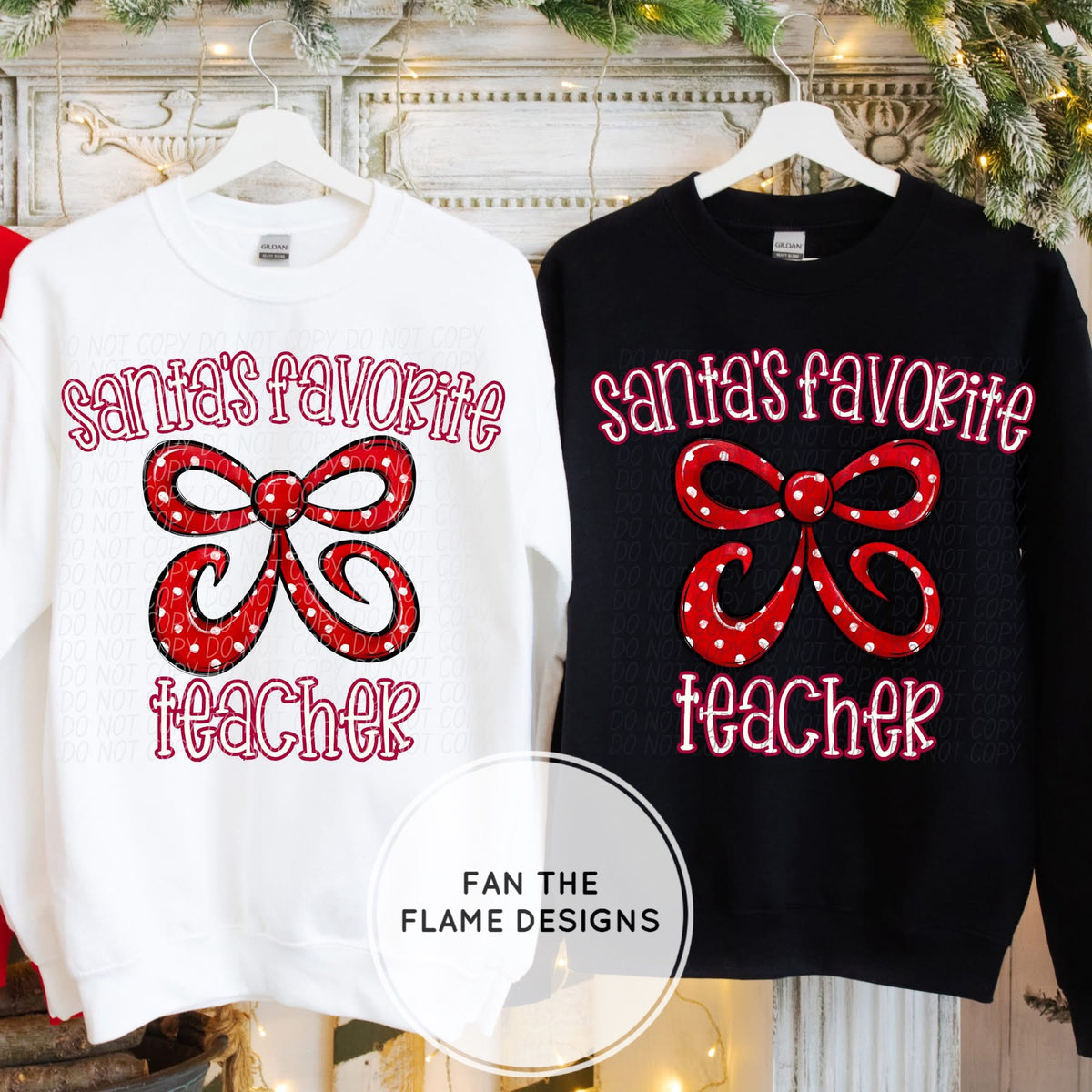 Santa’s favorite teacher with bow Short/Long/Sweatshirt